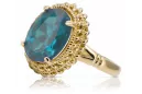 Ring Aquamarine 14K Yellow gold Vintage vrc068y